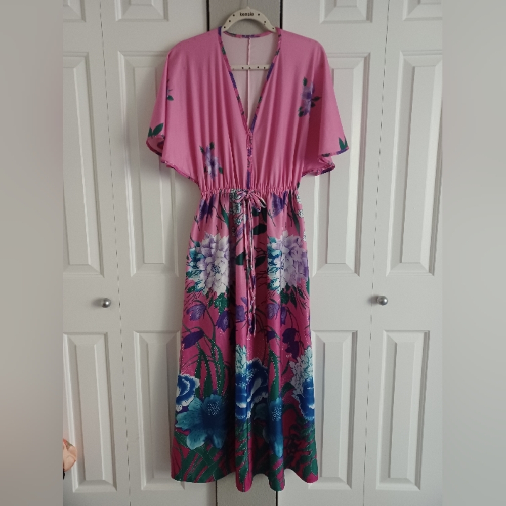 Vintage Pink Floral Maxi